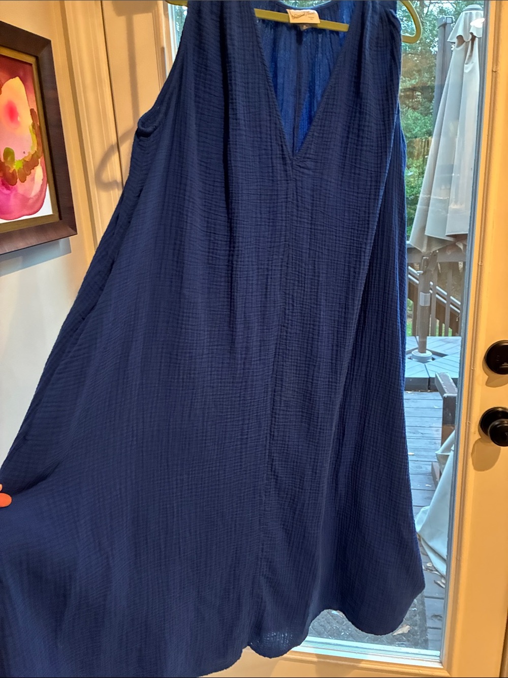 Universal Thread Blue Purple Cotton Dress - Picture 5 of 7